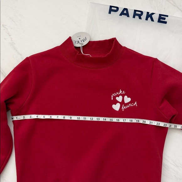 New With Tags Parke & Brunch Valentine's Fleece Mockneck Size S/M - Picture 5 of 10